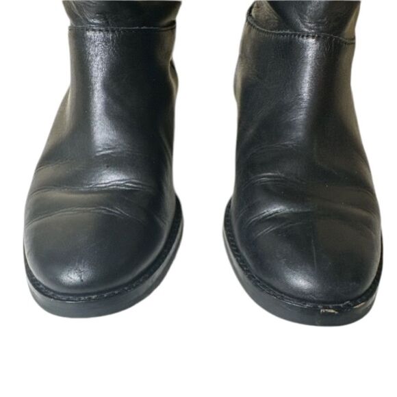 COLE HAAN Adler Black Leather Suede Riding Boots - Picture 8 of 14